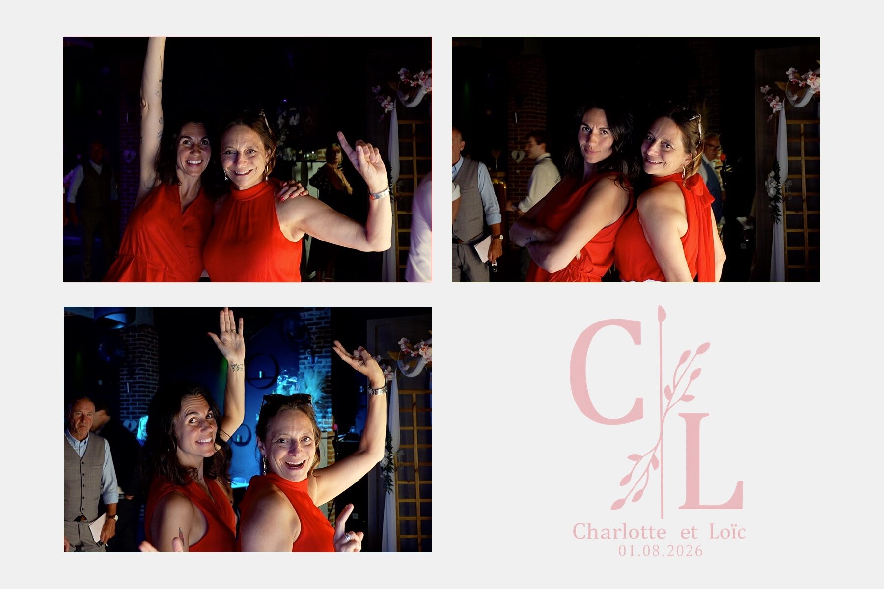 Tirage photobooth mariage Charlotte et Loïc